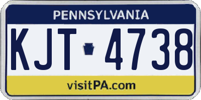 PA license plate KJT4738