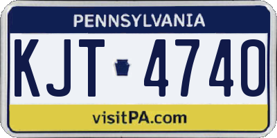 PA license plate KJT4740