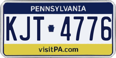 PA license plate KJT4776