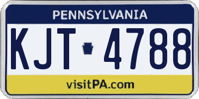 PA license plate KJT4788