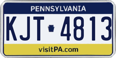 PA license plate KJT4813