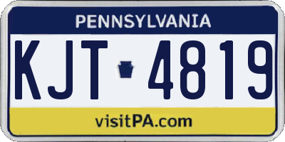PA license plate KJT4819