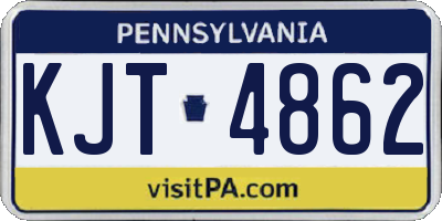 PA license plate KJT4862