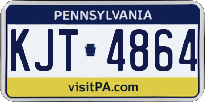 PA license plate KJT4864