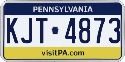 PA license plate KJT4873
