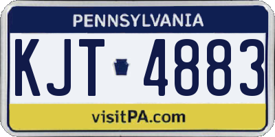 PA license plate KJT4883