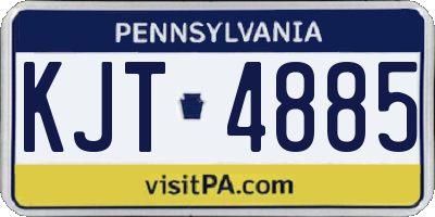PA license plate KJT4885