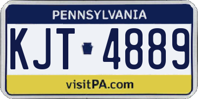 PA license plate KJT4889