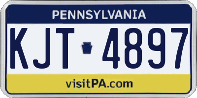 PA license plate KJT4897