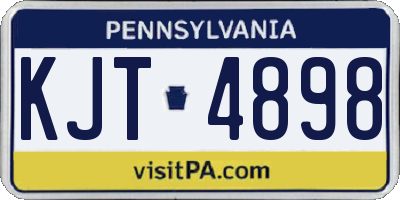PA license plate KJT4898
