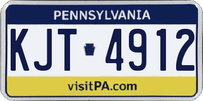 PA license plate KJT4912