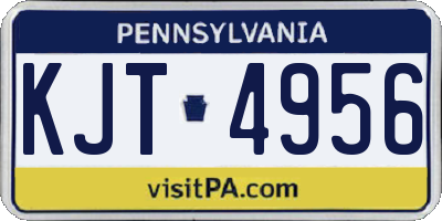 PA license plate KJT4956