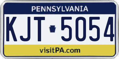 PA license plate KJT5054
