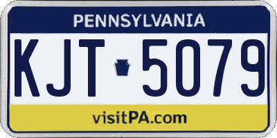 PA license plate KJT5079