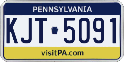 PA license plate KJT5091