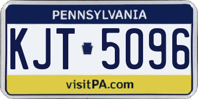 PA license plate KJT5096