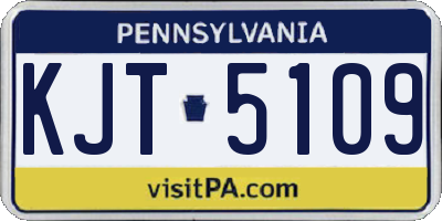 PA license plate KJT5109