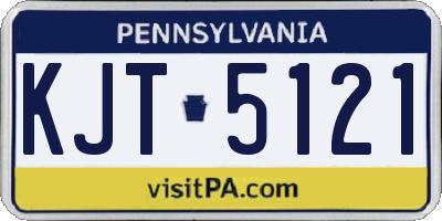 PA license plate KJT5121