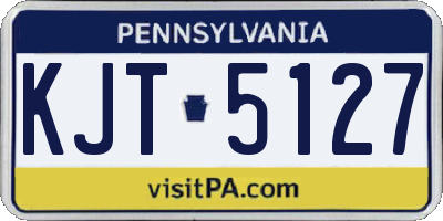 PA license plate KJT5127