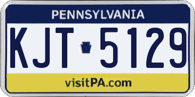 PA license plate KJT5129