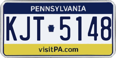 PA license plate KJT5148