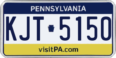 PA license plate KJT5150