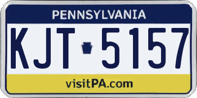 PA license plate KJT5157