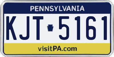 PA license plate KJT5161