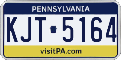 PA license plate KJT5164