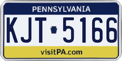 PA license plate KJT5166