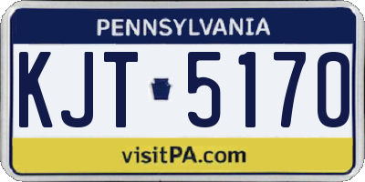 PA license plate KJT5170