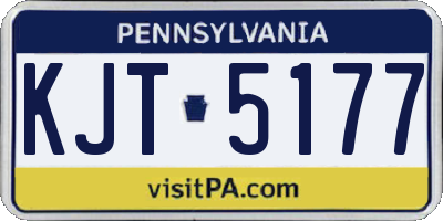 PA license plate KJT5177