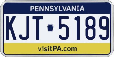 PA license plate KJT5189