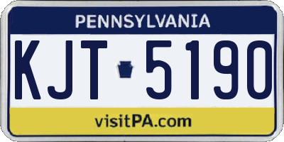 PA license plate KJT5190