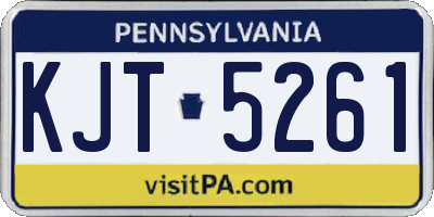 PA license plate KJT5261
