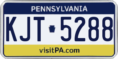 PA license plate KJT5288