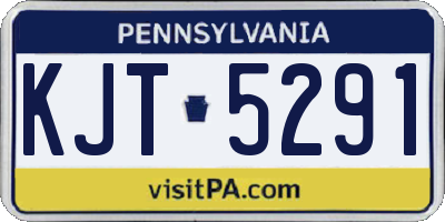 PA license plate KJT5291