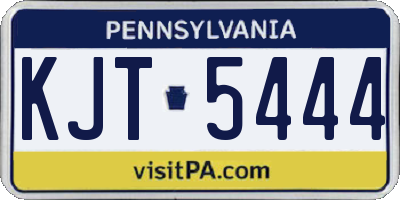 PA license plate KJT5444