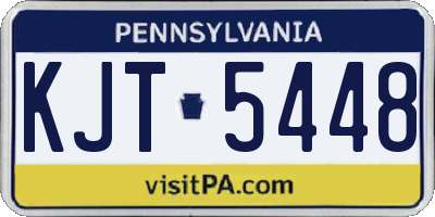 PA license plate KJT5448