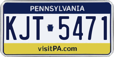 PA license plate KJT5471