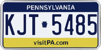 PA license plate KJT5485