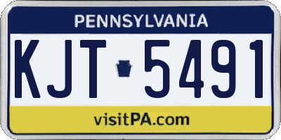 PA license plate KJT5491