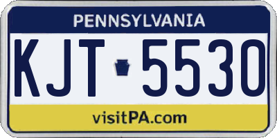 PA license plate KJT5530