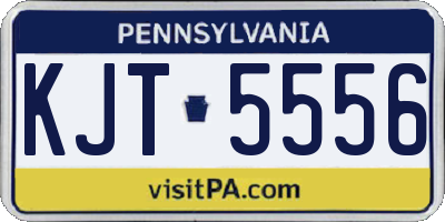 PA license plate KJT5556
