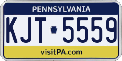 PA license plate KJT5559