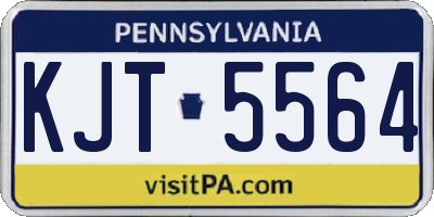 PA license plate KJT5564