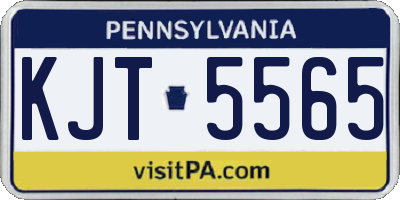 PA license plate KJT5565