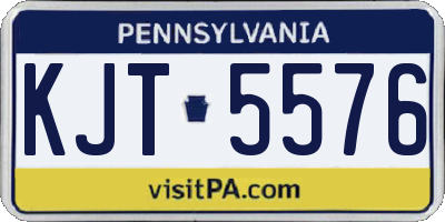 PA license plate KJT5576
