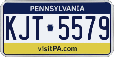 PA license plate KJT5579