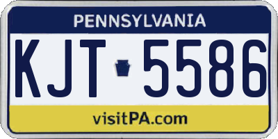 PA license plate KJT5586